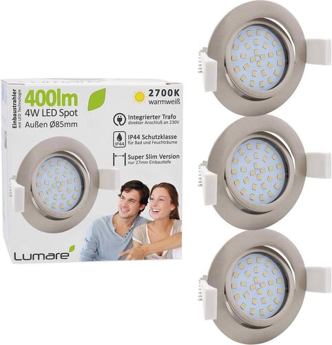 Reflektor LED LUMARE 4W SREBRNE 3szt. na Arena.pl