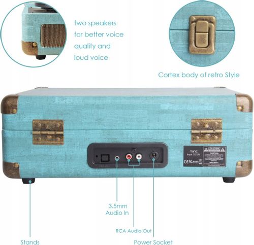 Gramofon Miric TT-4 Vintage Bluetooth RCA HIT! na Arena.pl