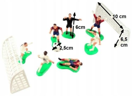 PIŁKARZE NA TORT DEKORACJA ZESTAW PIŁKARZYKI BRAMKA BOISKO FIGURKI na Arena.pl