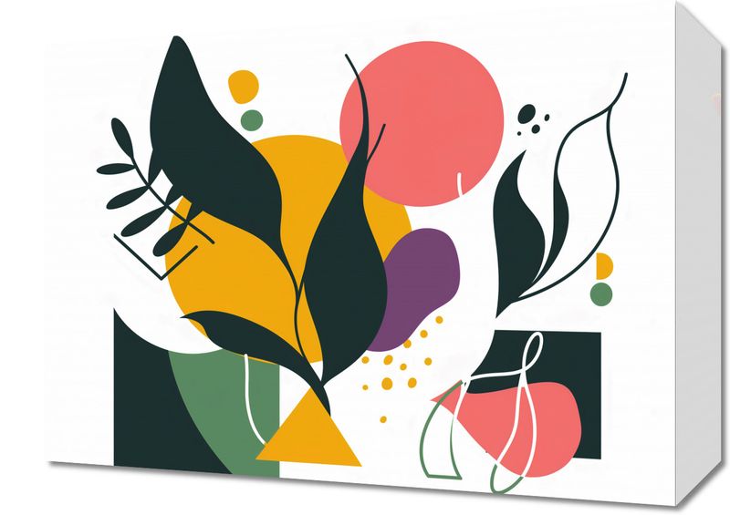 Obraz 40x30cm Kolorowa Abstrakcja Botaniczna zdjęcie 1
