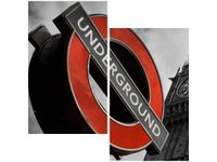 60X60CM LONDYŃSKIE METRO DWU OBRAZ ŚCIAN