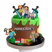 Zestaw do dekoracji tortu na masie cukrowej MINECRAFT Figurki na tort