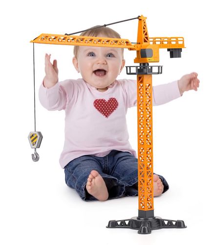 dźwig żuraw  budowlany obrotowy ruchomy budowa 50 elementów + pojazd na Arena.pl