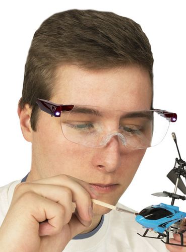 Okulary powiększające zoom o 160% z oświetleniem LED - lupa na Arena.pl