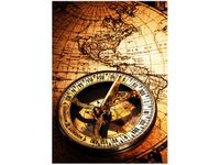 50X70CM STARA MAPA ŚWIATA OBRAZ PION ŚCIAN