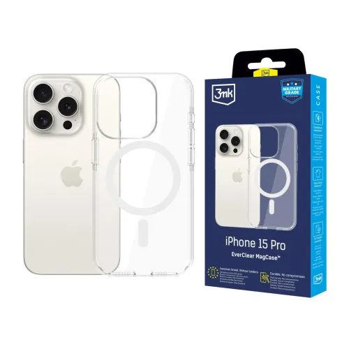 Etui 3mk EverClear MagCase na Apple iPhone 15 Pro - przezroczyste na Arena.pl
