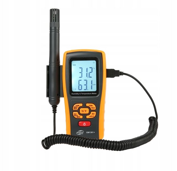 HIGROMETR WILGOTNOŚCIOMIERZ MIERNIK WILGOTNOŚCI TEMPERATUR POWIETRZA BT LCD zdjęcie 12
