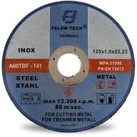 Tarcza do cięcia metalu Falon-Tech P80 125 mm tnąca 22,2 mm