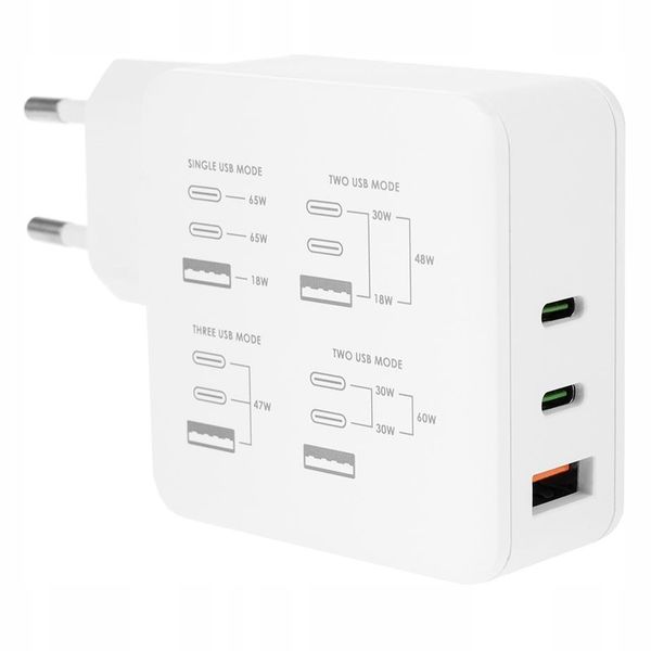 TECKNET ŁADOWARKA SIECIOWA 65W 2XTYP C USB zdjęcie 4