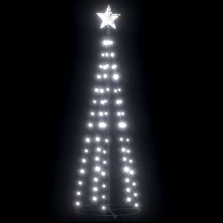 Ozdoba świąteczna w kształcie choinki, 70 LED, biel, 50x120 cm