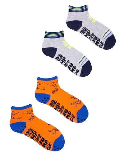 SKARPETKI KRÓTKI NA TRAMPOLINY ABS SKS-0021 27-30 wzór - dziewczynka na Arena.pl