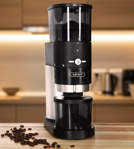 Żarnowy elektryczny młynek kawy Yoer 350W automatyczny +43 Poziomy na Arena.pl