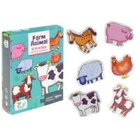 edukacyjne puzzle układanka baby 12 el. zwierzęta farma koń świnka owca
