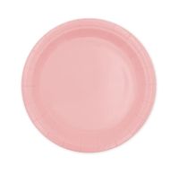 Talerzyki papierowe różowe, 18 cm 6 szt.
