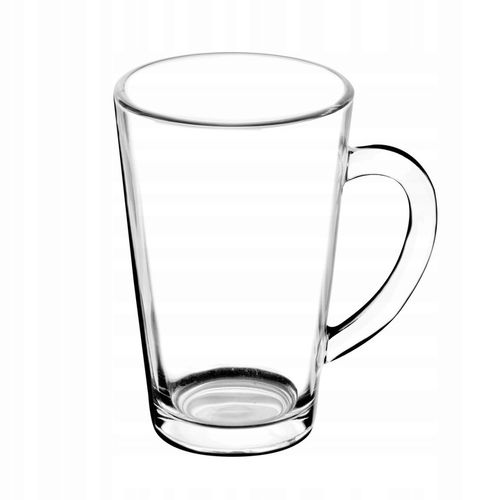 Wysokie SZKLANKI DO LATTE do kawy ZESTAW szklanek 6 szt. + długie ŁYŻECZKI na Arena.pl