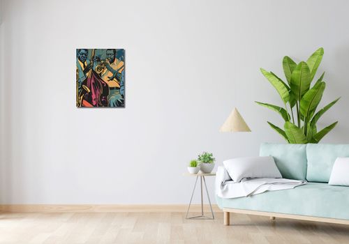 Obraz 40x50cm Jazzmani w Gazie na Arena.pl