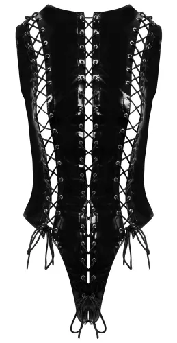 black level body winylowe czarne wiązane sznureczkami m na Arena.pl