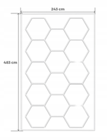 Lampa LED HEXAGON Panel Oświetlenie Warsztat Garaż Dom 243 x 483 5500-6000K