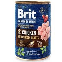 mokra karma dla psa kurczak brit premium by nature 400 g chicken&hearts