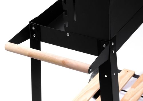 NA MAJÓWKĘ Grill Ogrodowy Węglowy Duży Na Kołach Mobilny Drewniane Półki na Arena.pl