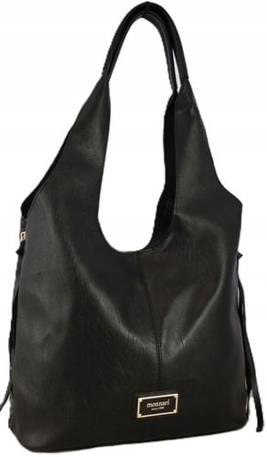 Monnari Torebka Shopper Model 2w1 Listonoszka Kolekcja Premium Czarna na Arena.pl
