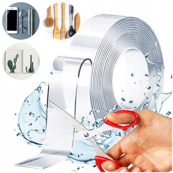 MOCNA DWUSTRONNA TAŚMA KLEJĄCA NANO SAMOPRZYLEPNA zdjęcie 1