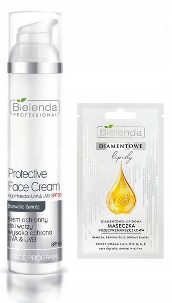 Bielenda krem ochronny do twarzy filtry uva uvb spf50 do opalania + gratis zdjęcie 1