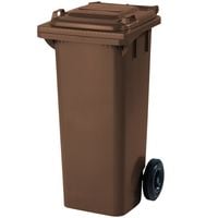 pojemnik kosz kubeł na bio odpady śmieci europlast 80l brązowy