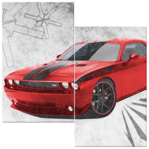 Obraz 60X60 Dodge Challenger Blacktop Dodge Chall na Arena.pl