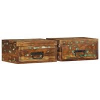 Ścienne szafki nocne, 2 szt., lite drewno odzyskane