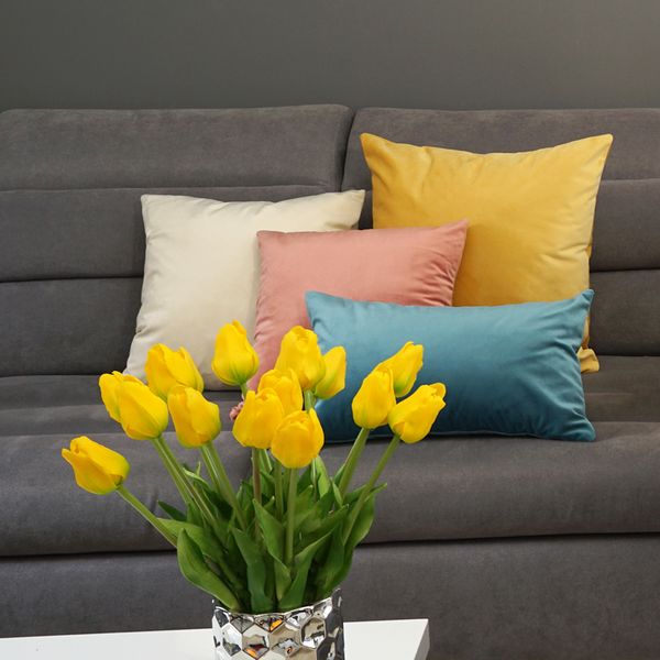 Poszewka BIAŁA poduszka ECRU aksamitna ozdobna dekoracyjna 40X60CM zdjęcie 9