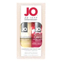 system jo zestaw lubrykantow wodnych champagne & red velvet 2x60ml