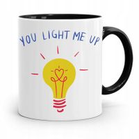 Kubek Czarny Prezent Elektryka You Light Me Up Z Nadrukiem Ze Zdjęciem