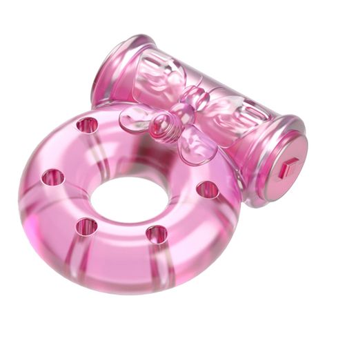 vibrating cock ring & condom set - pink na Arena.pl