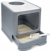 Duża Kuweta dla Kota z Szufladą + Łopatka | Składana (F053)