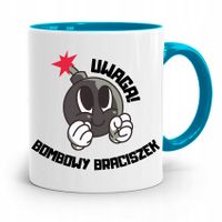 Kubek Błękitny Prezent Dla Brata Bombowy Brat Z Nadrukiem Ze Zdjęciem