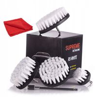 SZCZOTKI DO PRANIA CZYSZCZENIA TAPICERKI ZESTAW NA WKRĘTARKĘ GRATIS ŚCIERKA