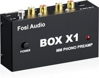 Przedwzmacniacz gramofonowy do gramofonu MM czarne 12V Fosi Audio Box X1