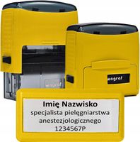 WAGRAF B2s - IMIENNA PIECZĄTKA FIRMOWA - do 4 wersów - 12 kolorów obudowy