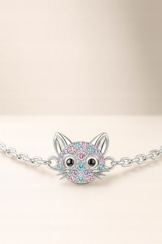 Srebrna bransoletka kotek dla dziewczynki srebro próba 925 na Arena.pl