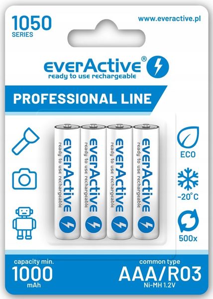 4x AKU everActive R03 1050 professional line zdjęcie 1