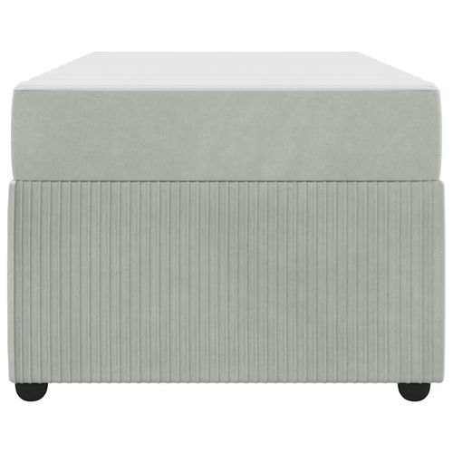 Rama łóżka z materacem Jasnoszary 90 x 190 cm Aksamit na Arena.pl