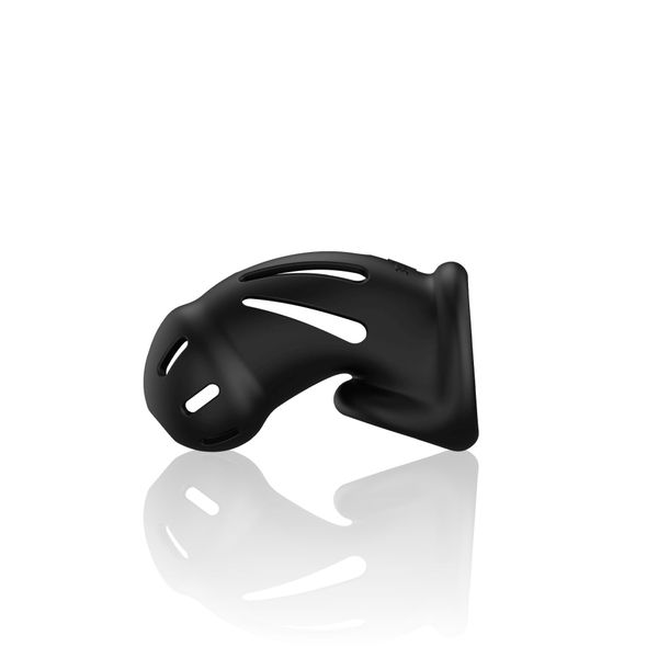 Model 27 - Ultra Soft Silicone Chastity Cage - Black zdjęcie 1