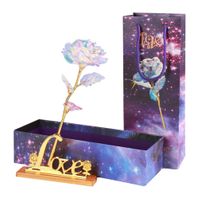 Złota RÓŻA - Doskonały Prezent - Dekoracja (Złoty)