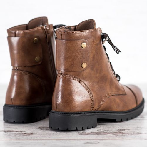 Brązowe Sznurowane Botki r.39 na Arena.pl