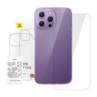 przeźroczyste etui baseus iphone 14 promax + szkło hartowane