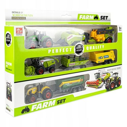 Zestaw pojazdów rolniczych traktor ciągnik kombajn przyczepa dla dzieci na Arena.pl