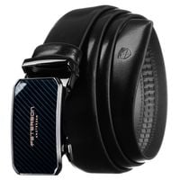 skórzany pasek męski w czarnym kolorze z automatyczną klamrą - peterson 115