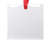 Szklana zawieszka na choinkę do sublimacji - mały kwadrat