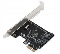 Adapter Karta PCI-E 1x na 2x SATA 3 Kontroler PCI Express